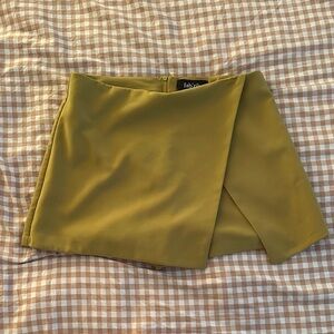 fab'rik Olive Wrap Front Mini Skort